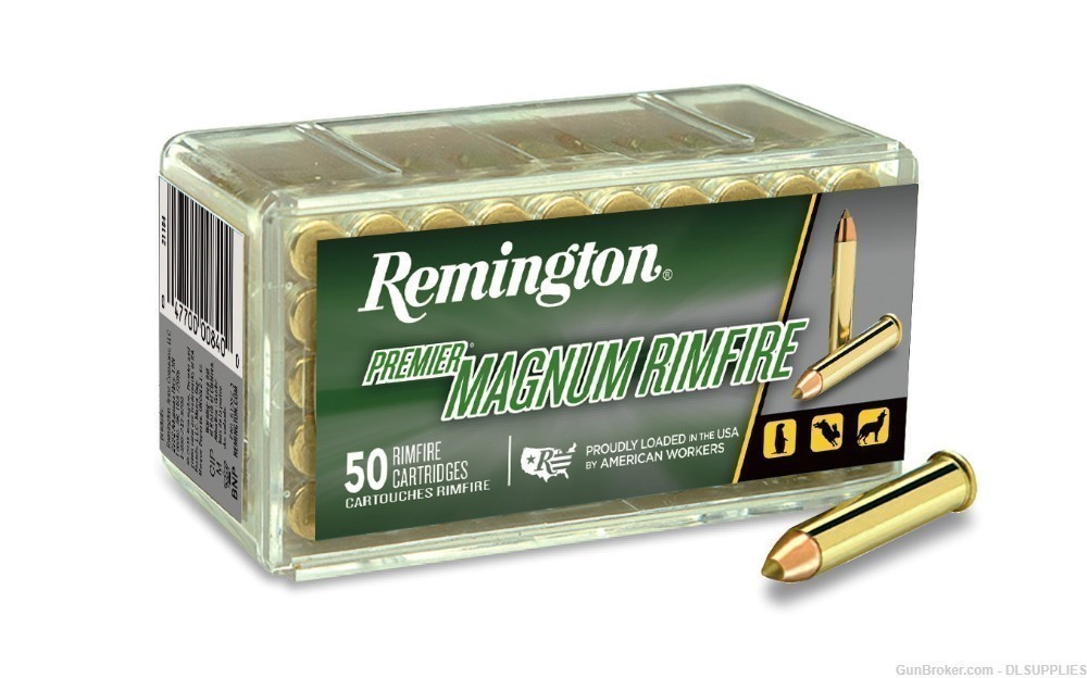 REMINGTON PREMIER MAGNUM RIMFIRE .22WMR 33 GRAIN ACCUTIP-V 50 ROUND BOX-img-0