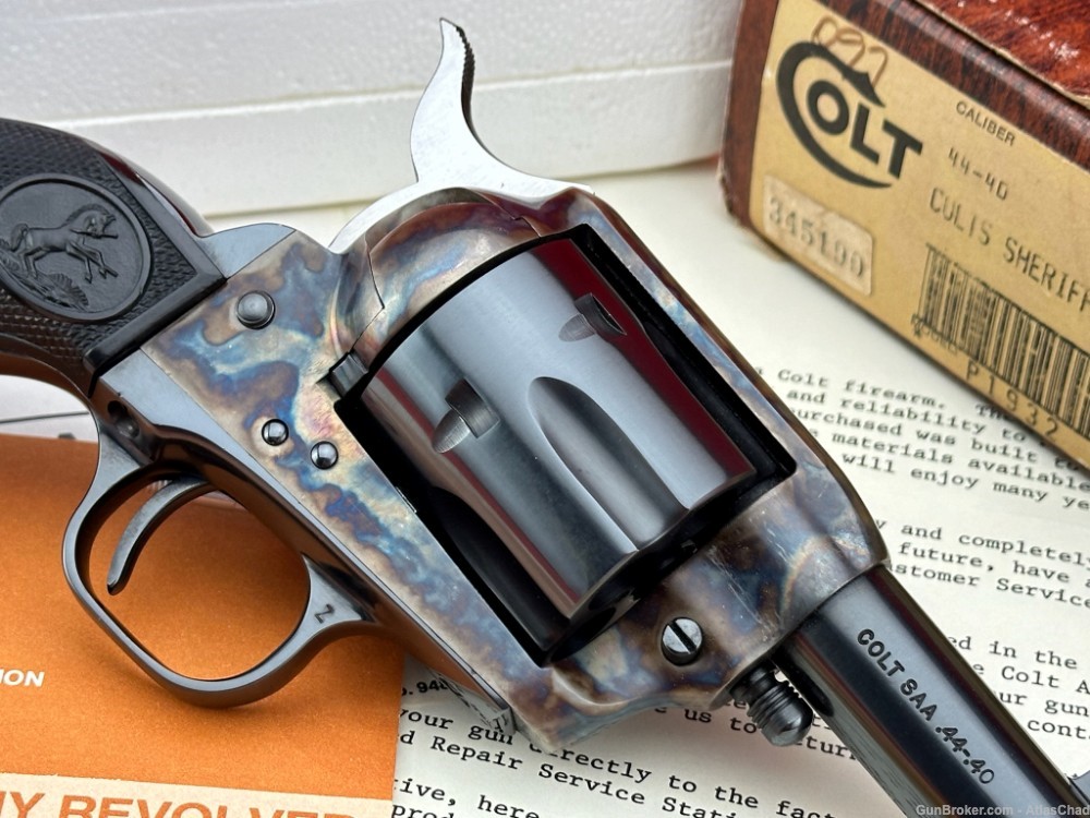 MINT 1980 Colt SAA Sheriff's Model 3" 44-40 WIN *RARE ROYAL BLUE* NIB!-img-7