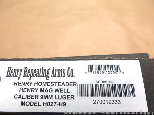 Henry Home Steader 9mm Carbine H027-H9 Factory New in Box-img-22