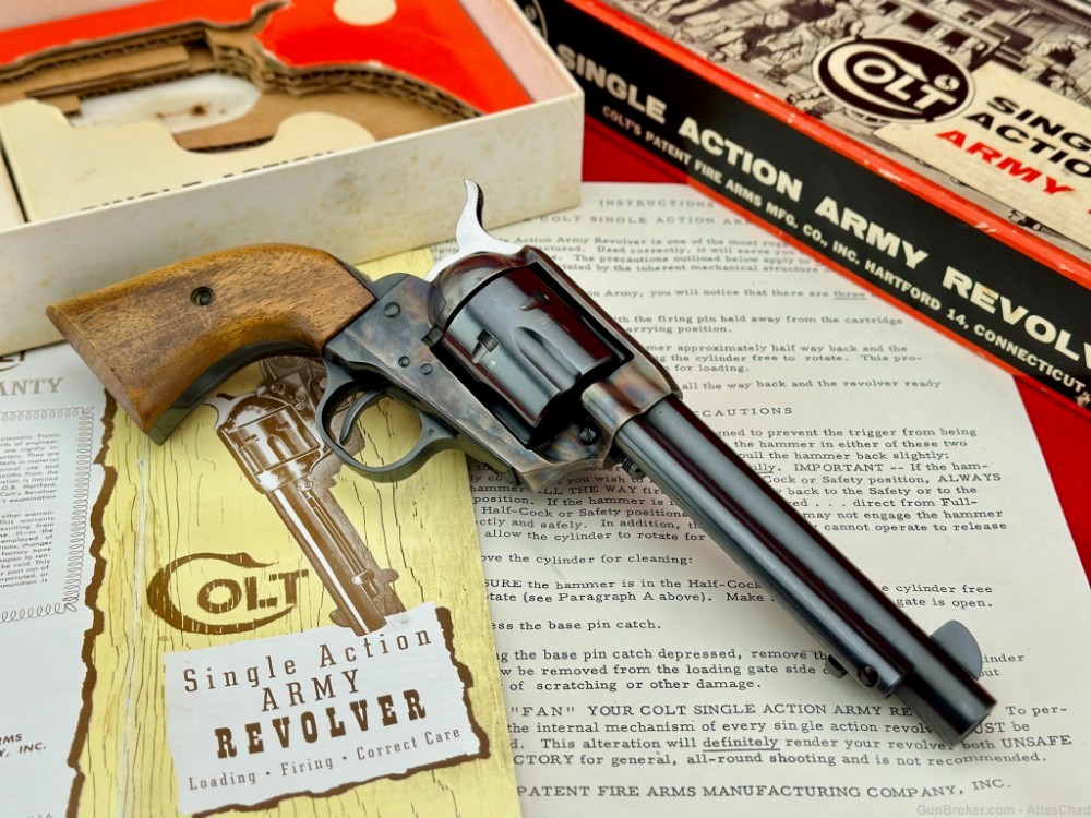 *2ND GEN* 1966 Colt SAA 5 1/2" Blue/CCH 45LC *FACTORY WALNUT* 1 of 227 Made-img-6