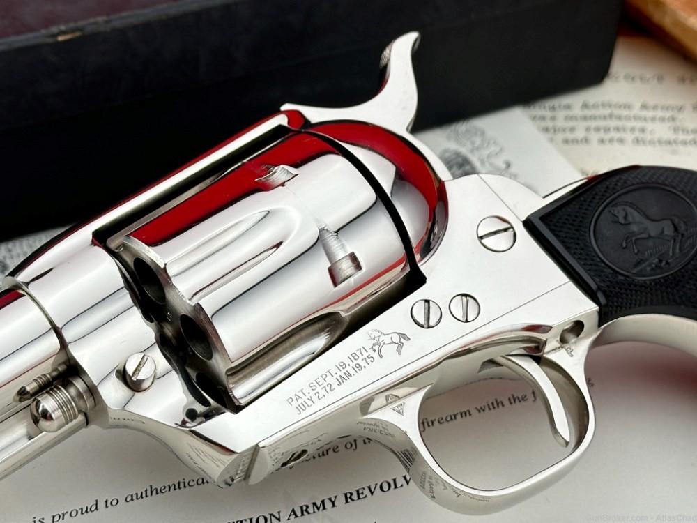 ORIGINAL 1958 Colt SAA 5.5" 38 SPL *FACTORY NICKEL / UNFIRED* 1 of 242 Made-img-4