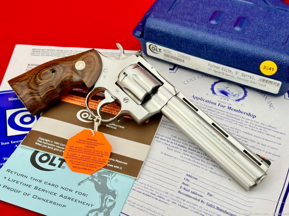 Custom Shop 2001 Colt Python Elite 6" STS 357 Magnum *100% NEW OLD STOCK*-img-6