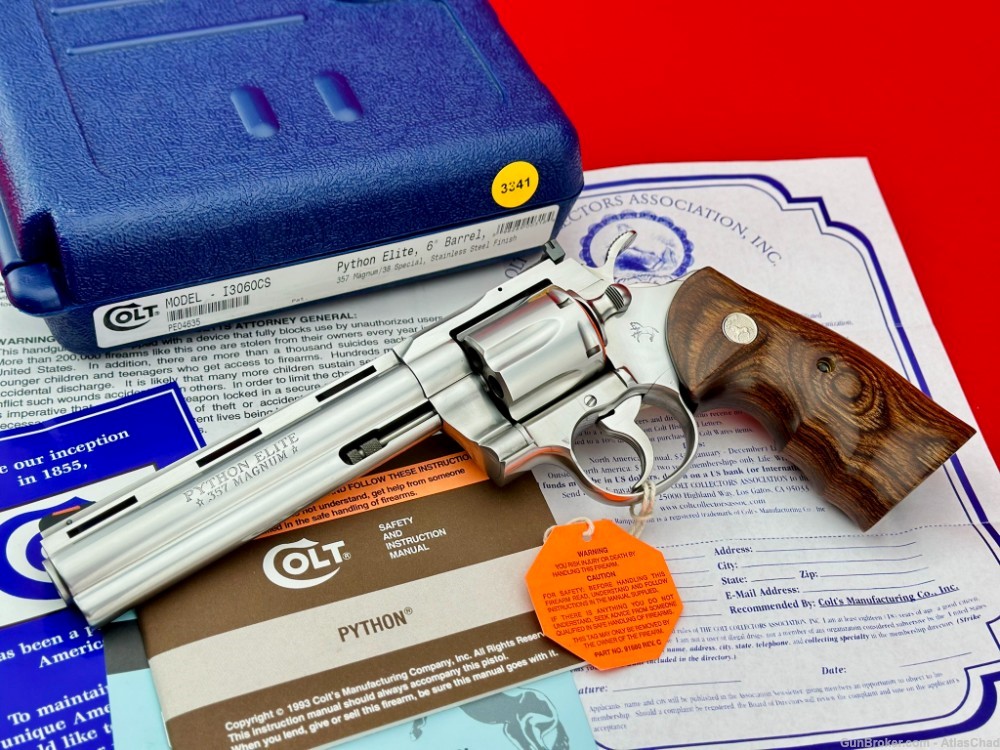 Custom Shop 2001 Colt Python Elite 6" STS 357 Magnum *100% NEW OLD STOCK*-img-0