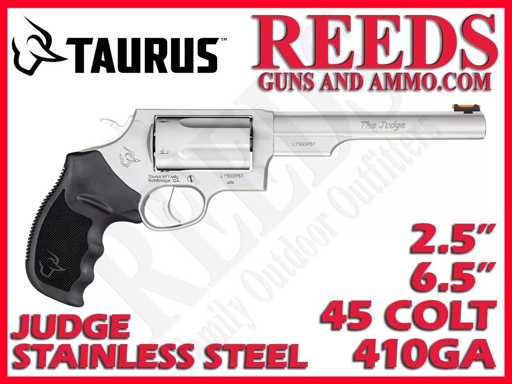 Taurus Judge Stainless 45 Colt 410 Ga 2-1/2in 6.5in 5 Shot 2-441069T-img-0