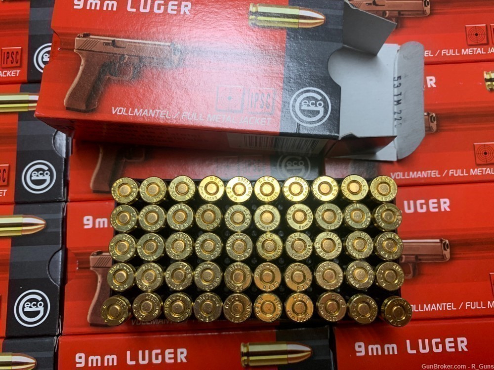  Geco 9mm luger FMJ 124GR AMMO 1000 rounds  9x19 124 grain -img-6