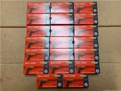  Geco 9mm luger FMJ 124GR AMMO 1000 rounds  9x19 124 grain 