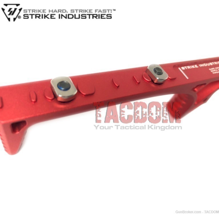 Strike Industries Curved LINK Red AR15 Angled FOREGRIP Fore Grip Forward-img-2