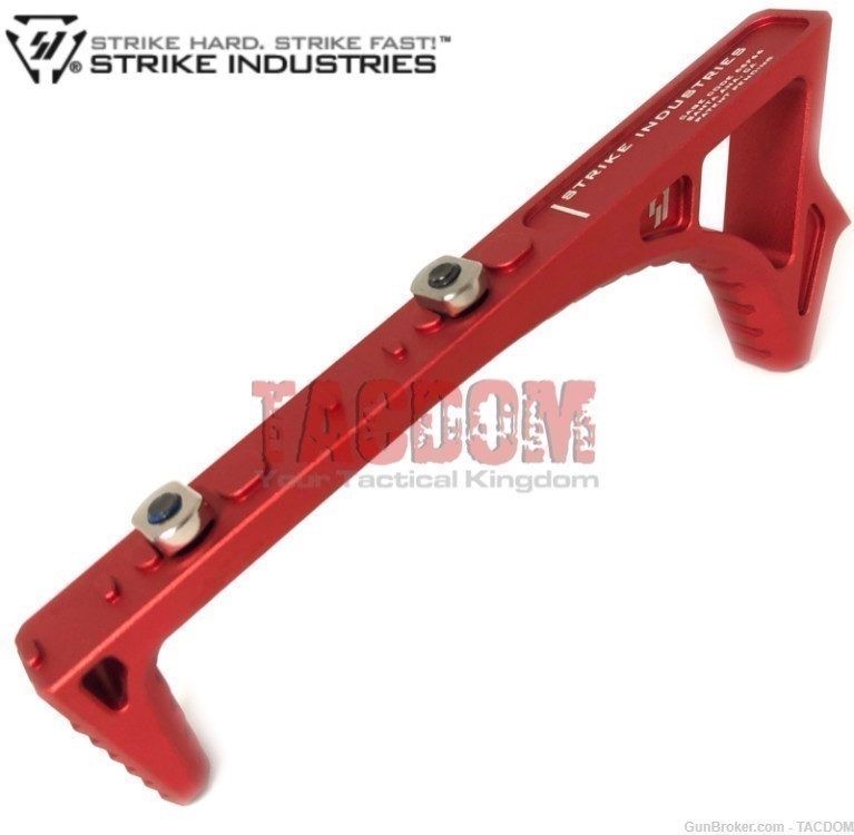 Strike Industries Curved LINK Red AR15 Angled FOREGRIP Fore Grip Forward-img-1