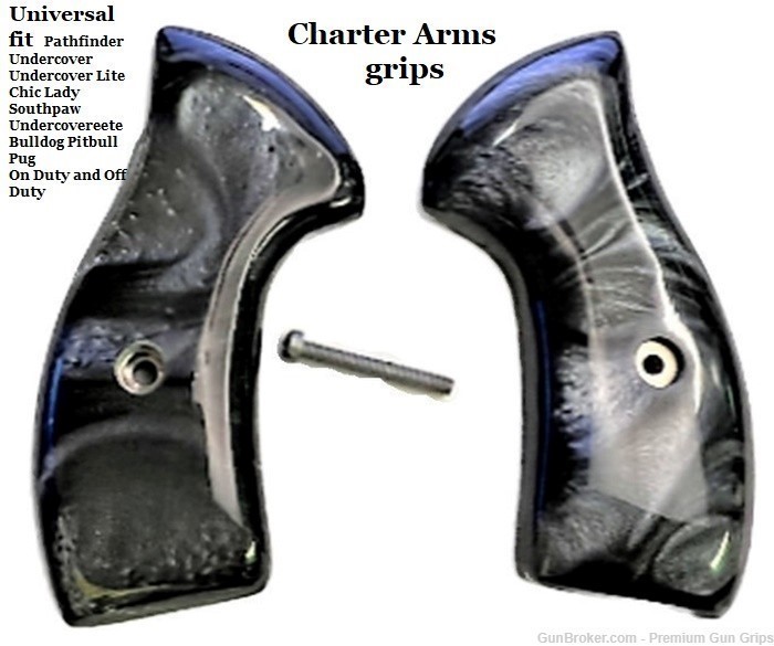 Charter Arms Grips universal fit Black Fire Pearl-img-0