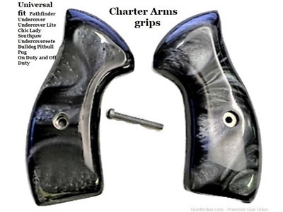 Charter Arms Grips universal fit Black Fire Pearl