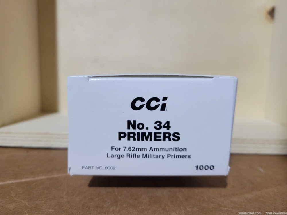 NO. 34 Military Large Rifle primers 7.62x39 NATO, 30-06 (1000 count) #34-img-1