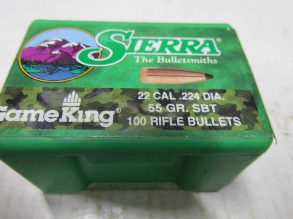 [Quinn] Sierra bullets  66 pcs  22 cal 55 gr sp 224 dia SBT-img-1