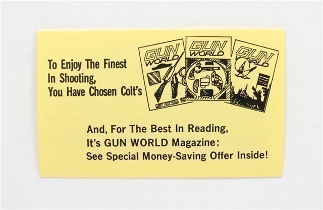 Colt Vintage 'Special Offer From Colt And Gun World' Mailer. Part No. 91698-img-1
