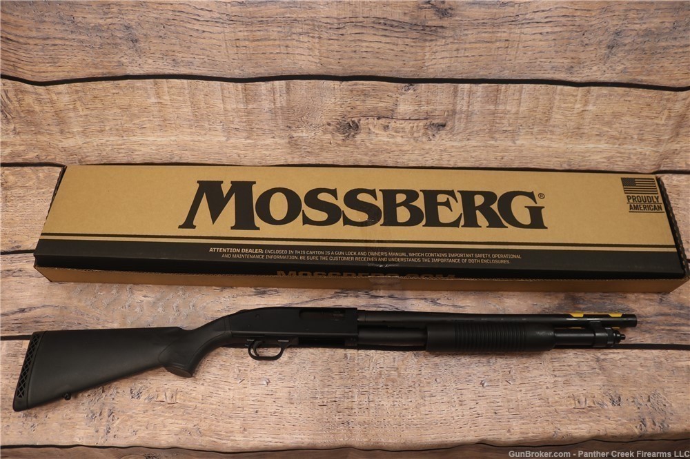 Mossberg 590 12 gauge 18.5" 7 round Pump Action Shotgun Black-img-1