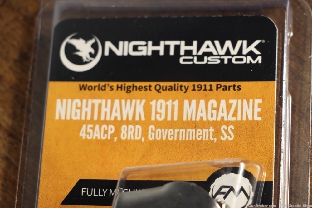 Nighthawk Custom 1911 Pistol Magazine 45ACP 8rd Full Size Govt Stainless SS-img-3
