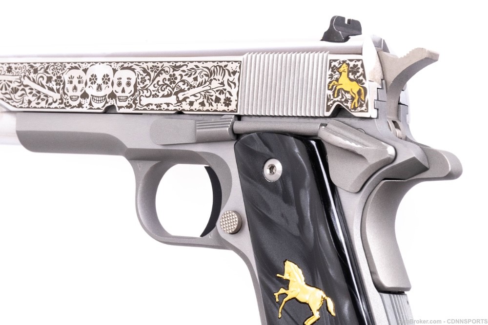 TALO Colt Day of the Dead 1911 Stainless .38 Super #183 of 500 NEW IN BOX-img-7
