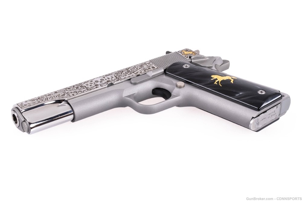 TALO Colt Day of the Dead 1911 Stainless .38 Super #183 of 500 NEW IN BOX-img-2
