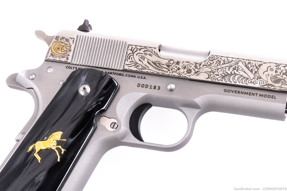 TALO Colt Day of the Dead 1911 Stainless .38 Super #183 of 500 NEW IN BOX-img-6