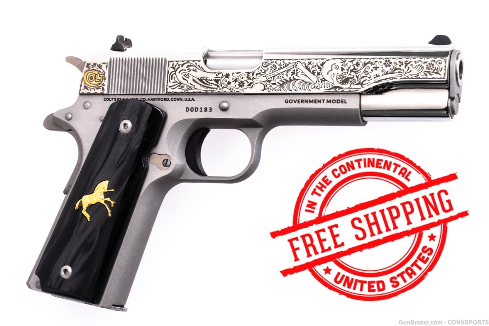 TALO Colt Day of the Dead 1911 Stainless .38 Super #183 of 500 NEW IN BOX-img-1