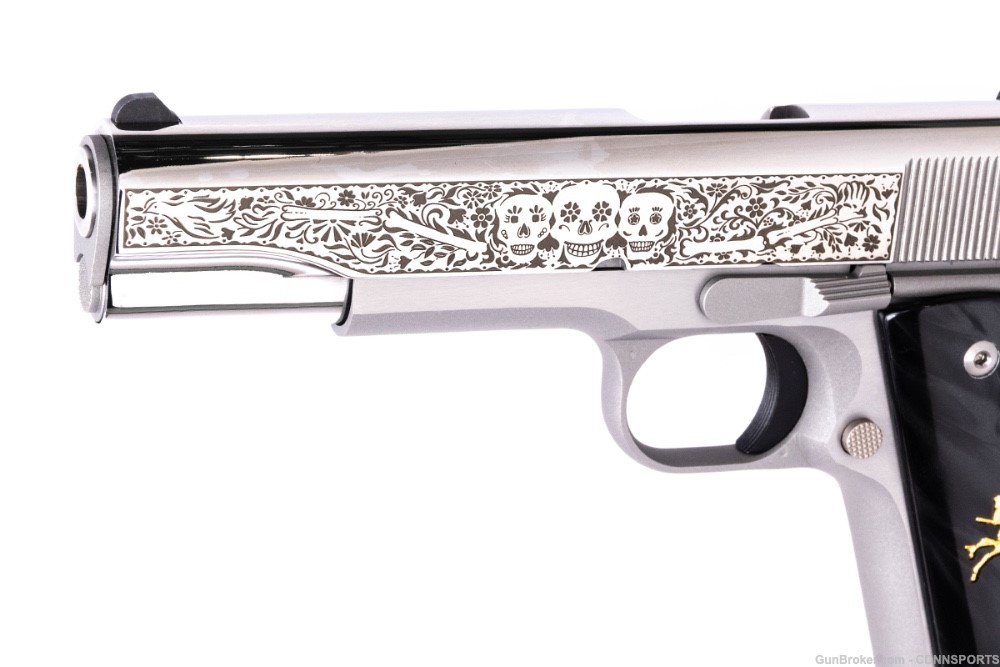 TALO Colt Day of the Dead 1911 Stainless .38 Super #183 of 500 NEW IN BOX-img-5