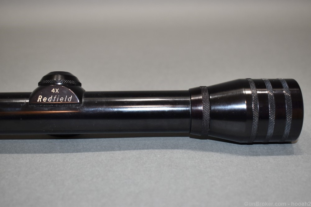 Vintage Redfield 4-Plex Fixed 4 Power Rifle Scope W/Box Duplex Reticle 1"-img-9