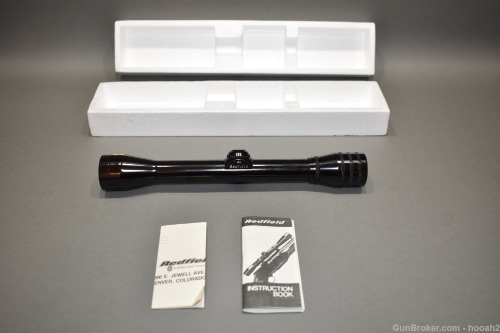 Vintage Redfield 4-Plex Fixed 4 Power Rifle Scope W/Box Duplex Reticle 1"-img-6