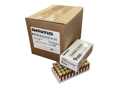 Ammo Inc 9mm 115 Grain FMJ - 500 Round case