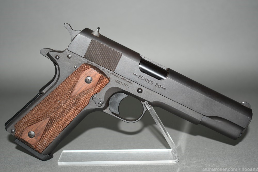 Nice Colt Model M1991A1 Series 80 Semi Auto Pistol 9mm 1998-img-0