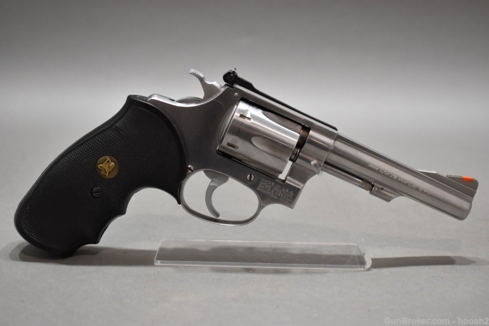 Nice Smith & Wesson Model 63 Kit Gun Stainless Revolver 22 LR 1987-img-0