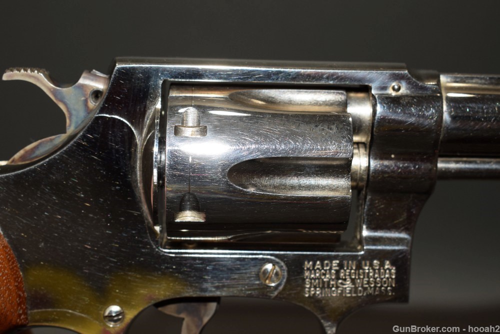 Exceptional Smith Wesson 30-1 DA Revolver 32 S&W Long 3" Nickel w Box-img-5