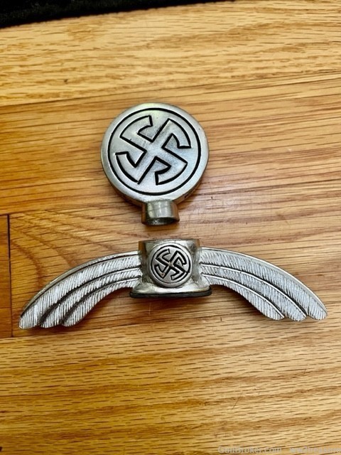 WW2 GERMAN LUFTWAFFE SWORD CROSSGUARD AND POMMEL.REPLACEMENT KIT-img-1