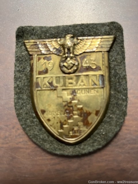 WW2 GERMAN ARMY CAMPAIGN SLEEVE SHIELD KUBAN.ORIG.-img-0