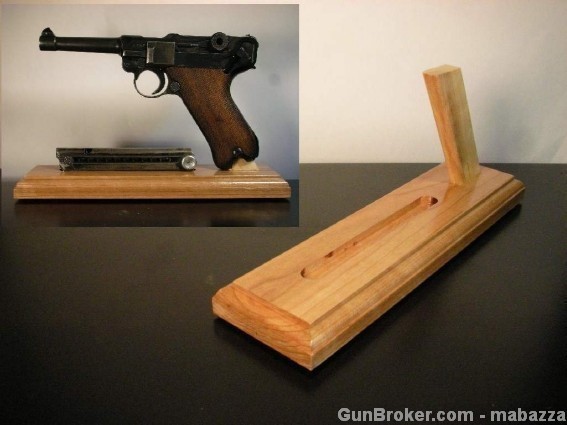 Luger 9mm Pistol Stand with Mag Slot-img-0