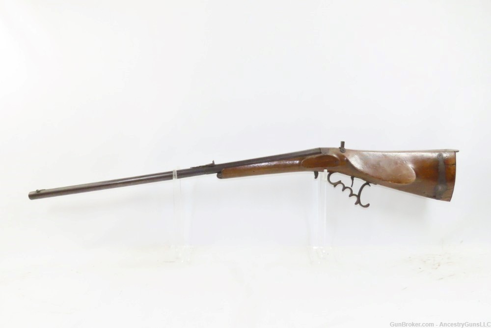 AUSTRIAN 19th Century F. HOVER Bellows Crank Handle Tip-Up Barrel AIR GUN  -img-1