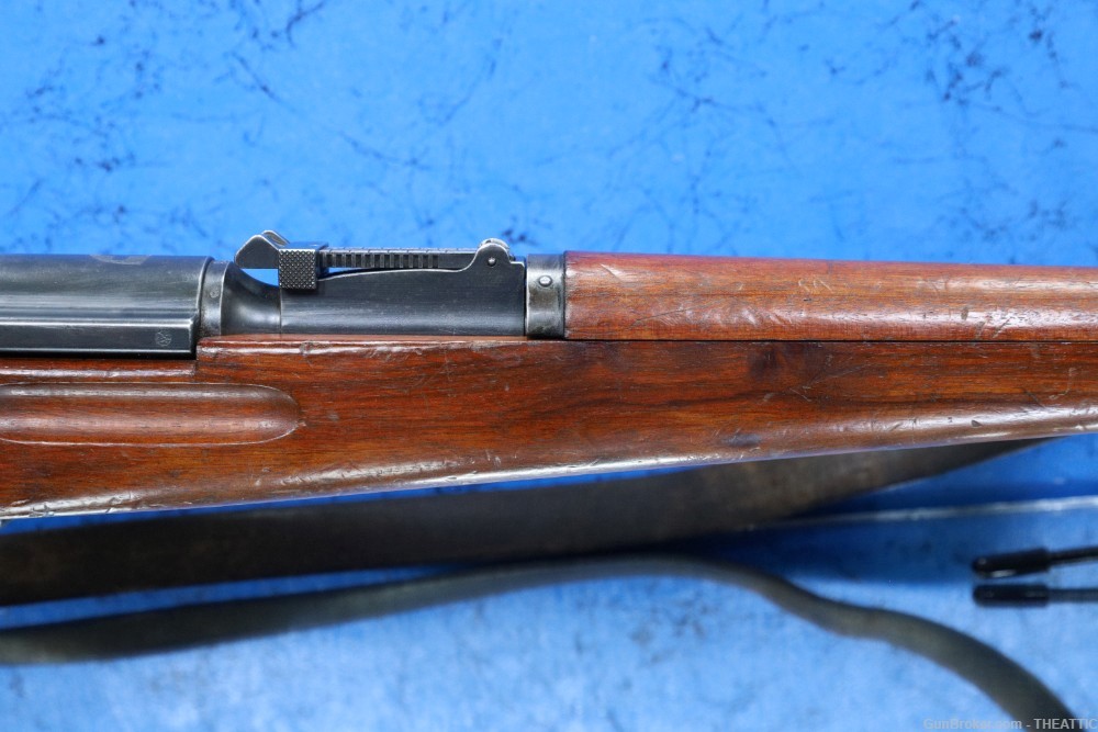 SWISS K31 7.5X55 STRAIGHT PULL RIFLE WITH BRASS MUZZLE COVER & SLING C&R-img-45