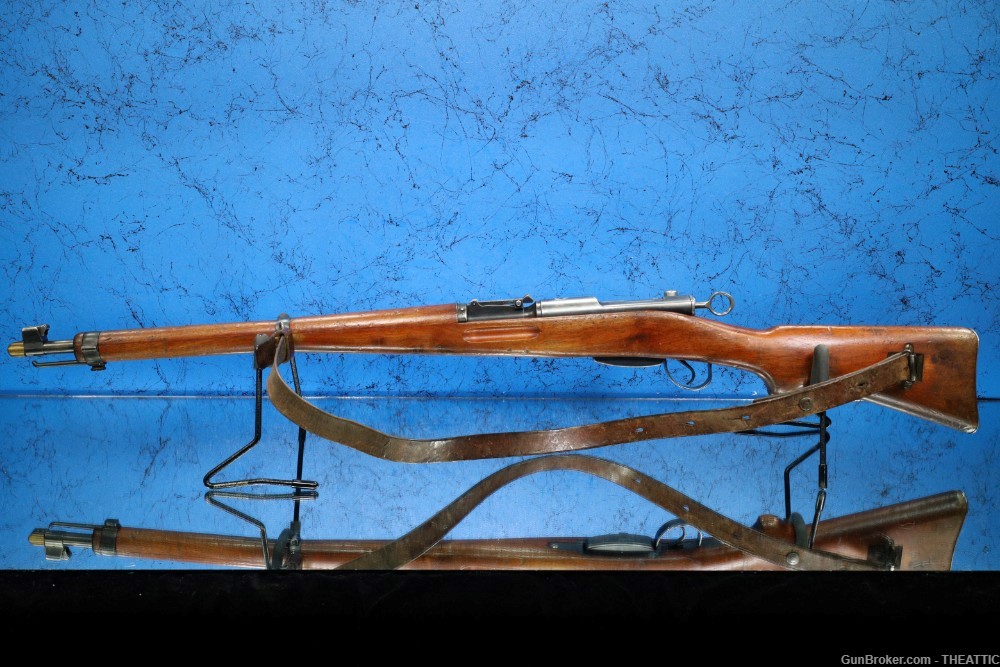 SWISS K31 7.5X55 STRAIGHT PULL RIFLE WITH BRASS MUZZLE COVER & SLING C&R-img-2