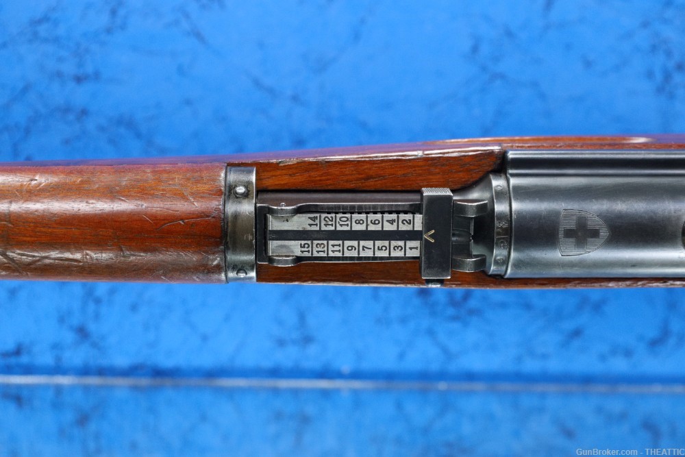 SWISS K31 7.5X55 STRAIGHT PULL RIFLE WITH BRASS MUZZLE COVER & SLING C&R-img-18