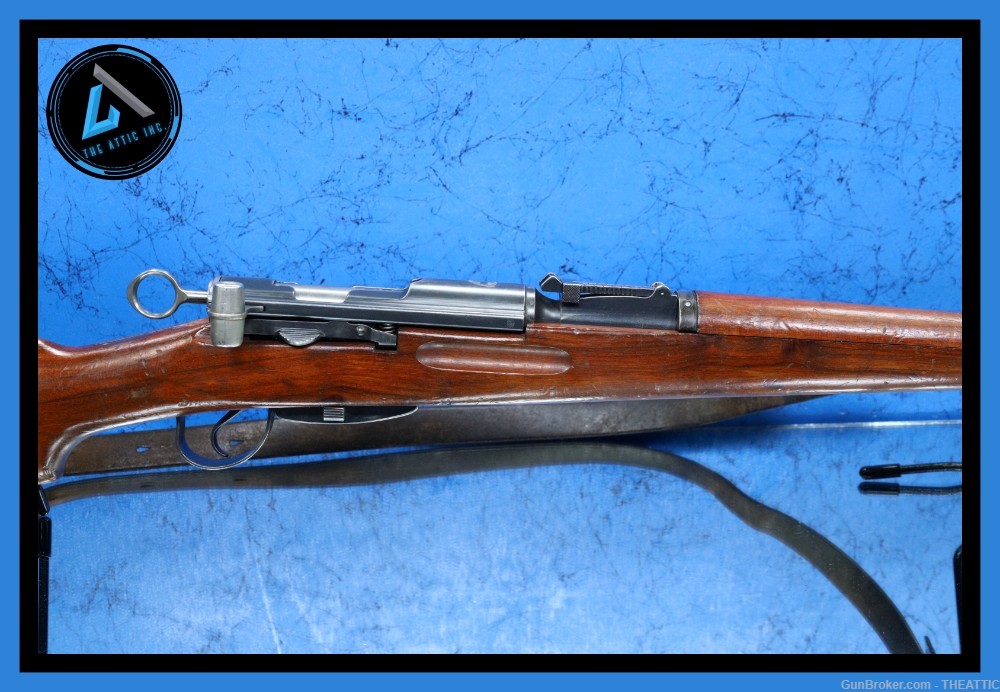 SWISS K31 7.5X55 STRAIGHT PULL RIFLE WITH BRASS MUZZLE COVER & SLING C&R-img-0