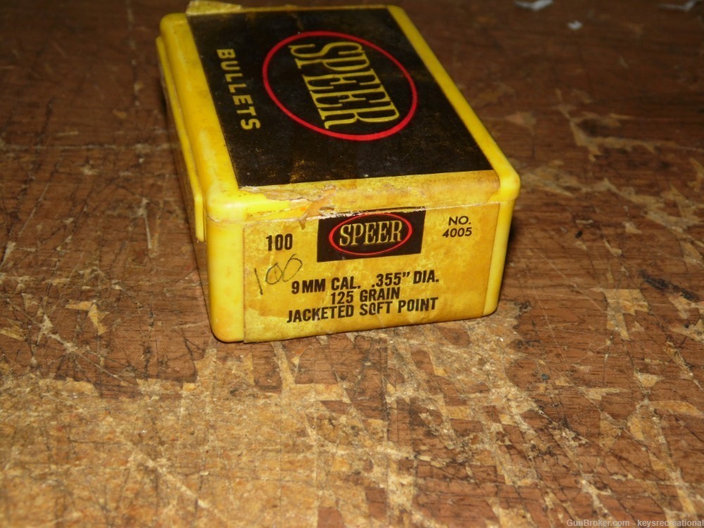 Speer Bullets 9MM .355 Dia 125 Gr Jacketed Soft Point-img-2
