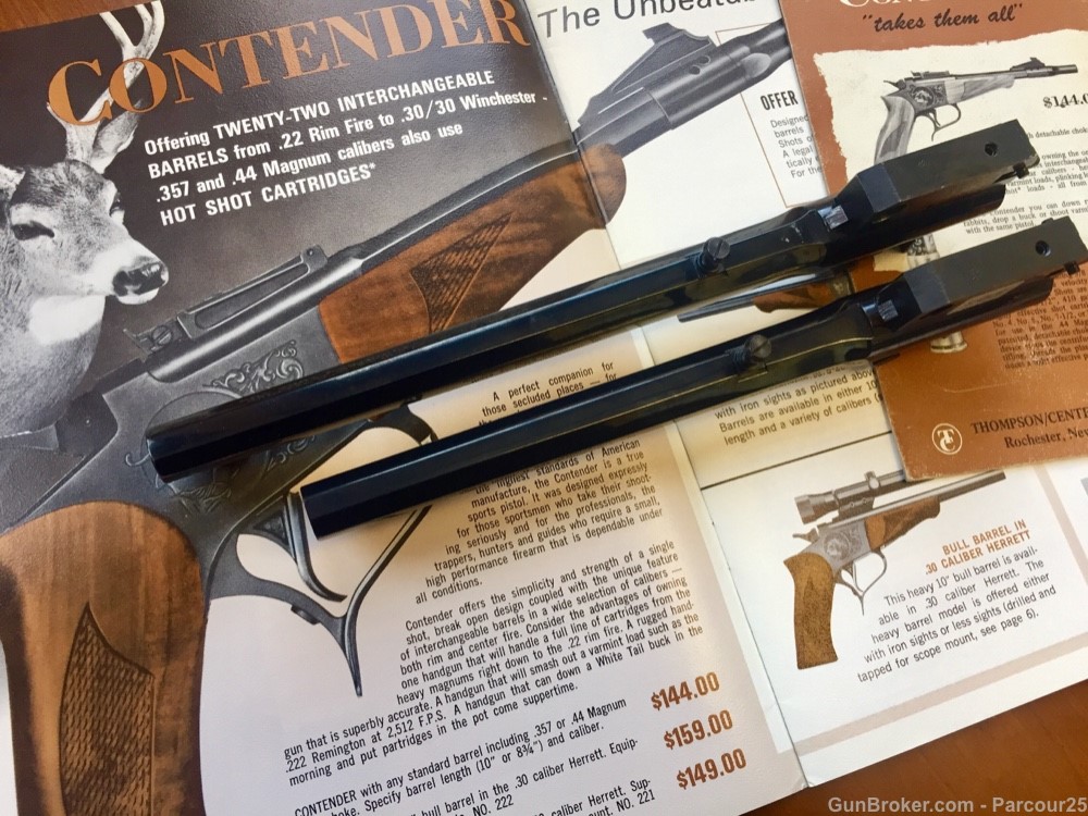 1967 Type 1 One Liner T/C Contender barrel .357 mag SMALL PRINT VARIATION-img-7