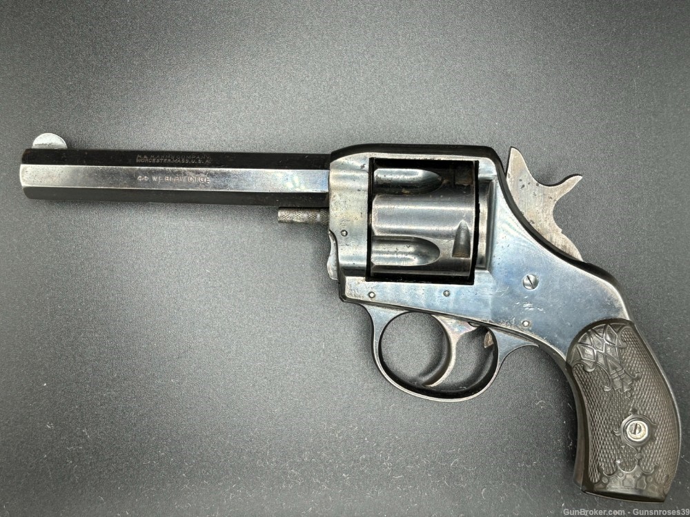 Rare Harrington & Richardson "The American" 44 Webley Revolver "C&R"-img-0