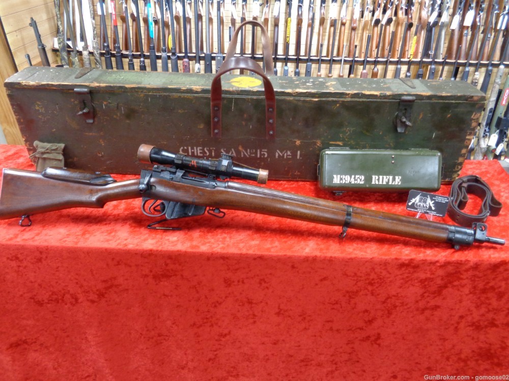 1944 Lee Enfield BSA No 4 MK1 T Sniper 303 British Scope Case Package TRADE-img-1