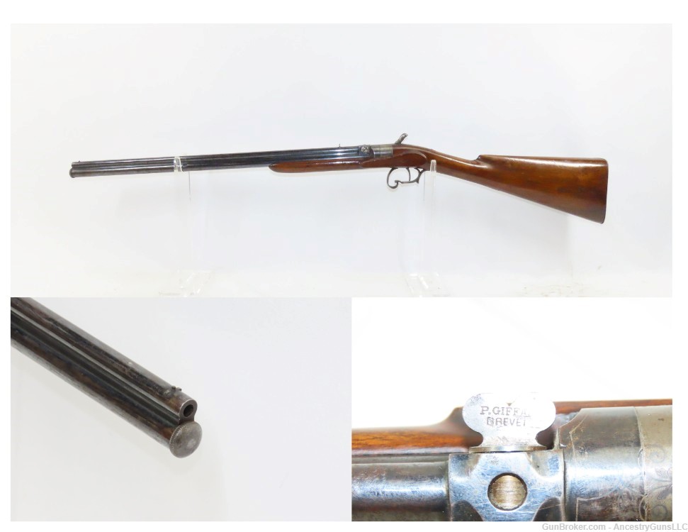 DOCUMENTED “Wind Gun” French PAUL GIFFARD Patent Pneumatic Pump AIR GUN-img-0