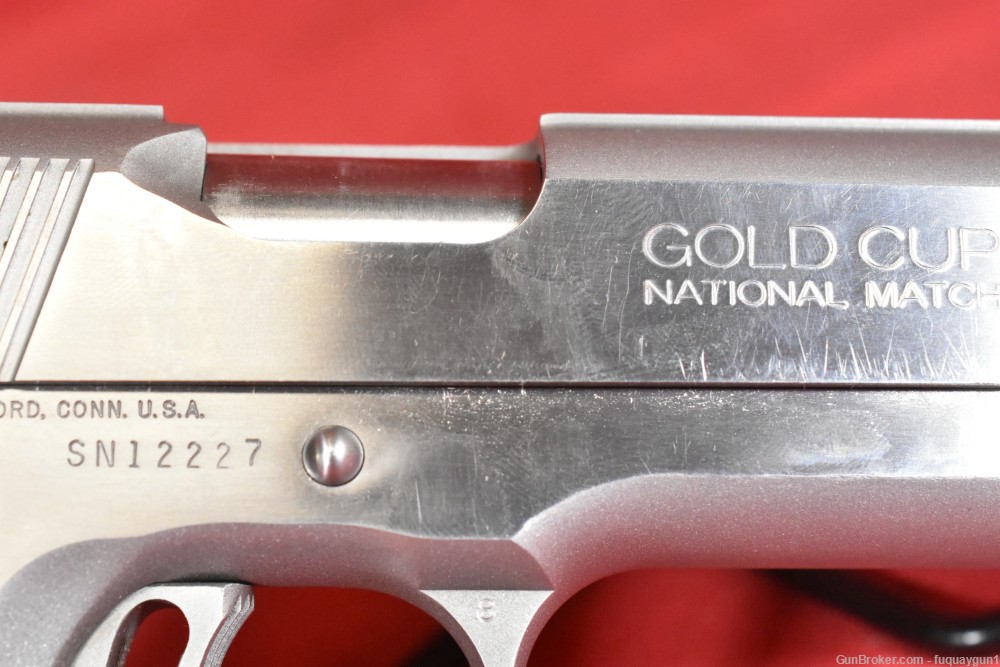 Colt Series 80 Gold Cup National Match 1911 45 ACP 5" Stainless MFG 1988-img-7