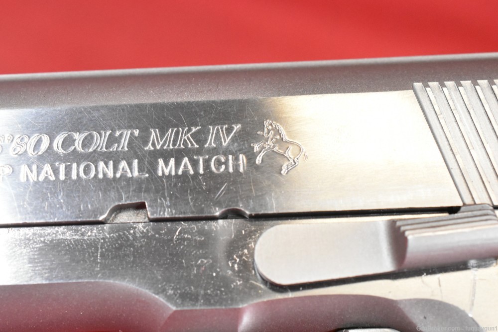 Colt Series 80 Gold Cup National Match 1911 45 ACP 5" Stainless MFG 1988-img-12