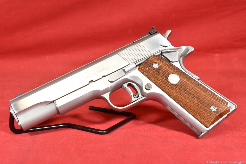 Colt Series 80 Gold Cup National Match 1911 45 ACP 5" Stainless MFG 1988-img-4