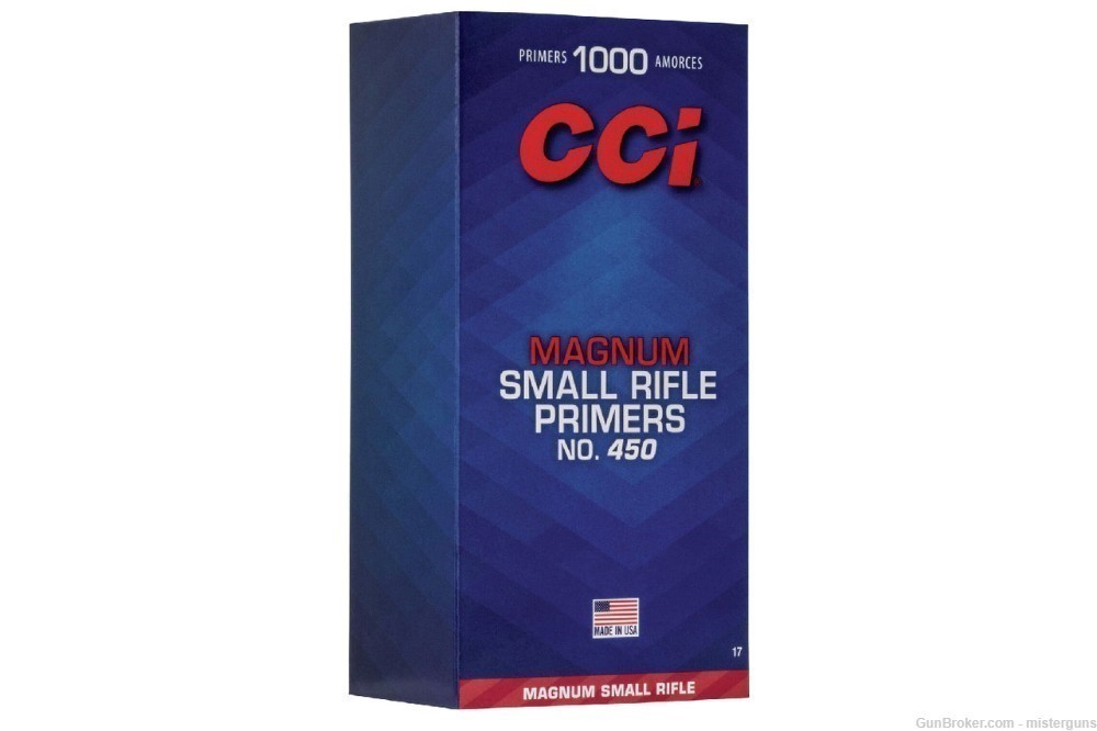 CCI Magnum Small Rifle Primers No. 450 Case of 1000-img-0