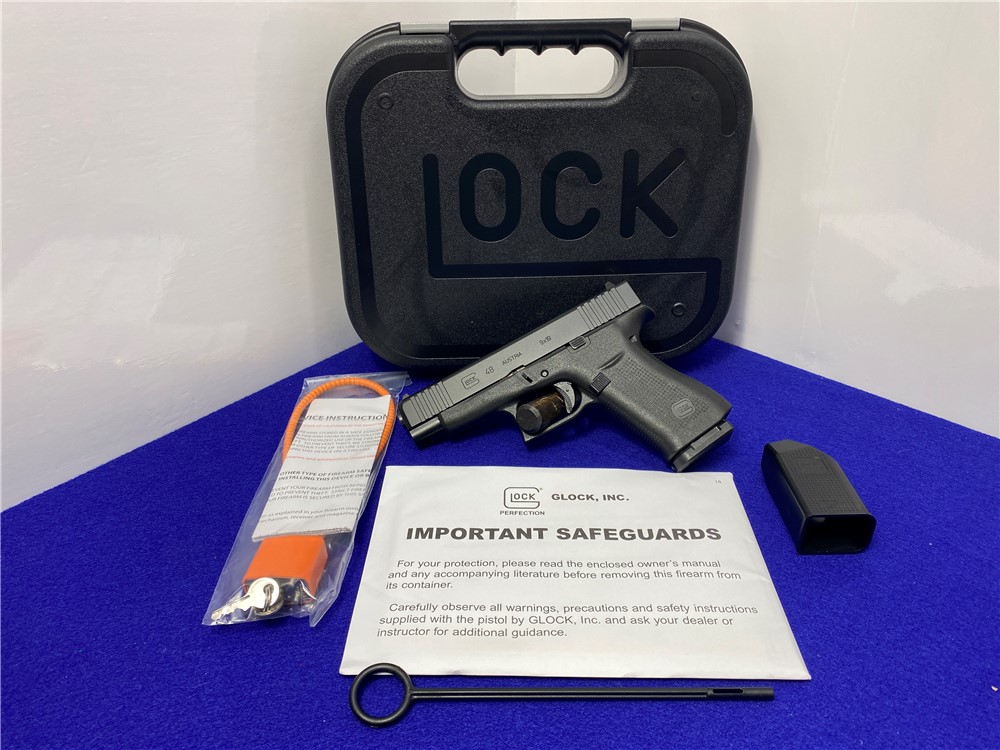 Glock 48 Gen5 Compact 9x19 Black 4.17" *SLIM AND COMPACT FRAME MODEL*-img-0