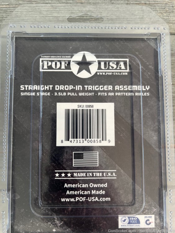 POF 00858 Drop-In Single-Stage Flat Trigger - 3.50lbs Pull Weight - New-img-1