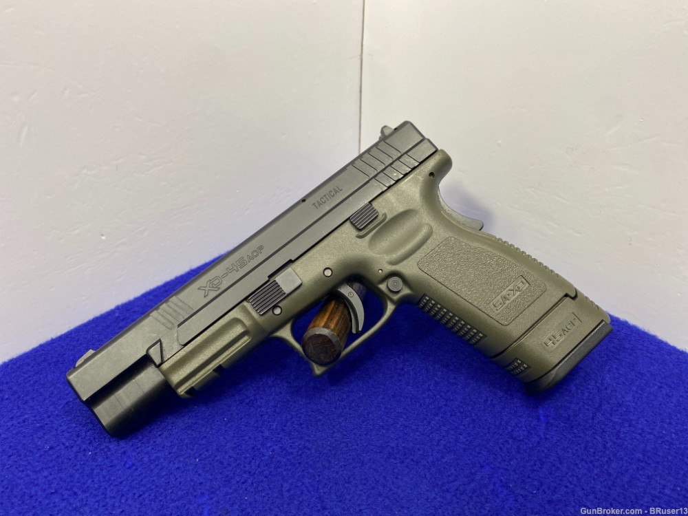 Springfield Armory XD-45 Tactical .45ACP Black 5" *OLIVE DRAB GREEN FRAME* -img-2